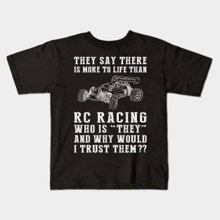 Racing, Laughing, Repeat: Defying 'They' with RC Car Joy Kids T-Shirt